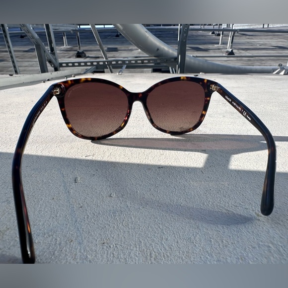 😎COACH- Geometric Sunglasses, Dark Tortoise, Preowned - Picture 8 of 13
